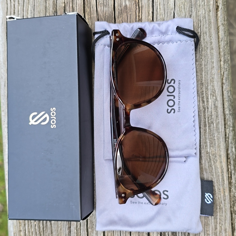 New Sojos Round Tortoise Brown Sunglasses